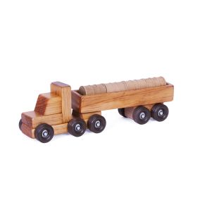 Amish Made Small Wooden Barrel Truck - Harvest