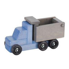 Amish Made Small Wooden Dump Truck - Baby Blue
