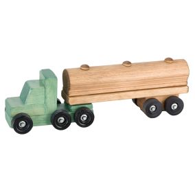 Amish Made Small Wooden Tanker Truck - Green
