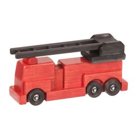 Amish Made Wooden Toy Small Fire Truck - Red