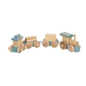 Amish Made Wooden Small Toy Train - Baby Blue