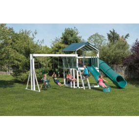 Amish Made Backyard Playstation Vinyl Swing Set Model 240