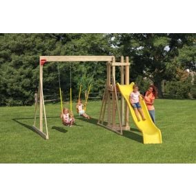 Amish Made Backyard Playstation Wooden Swing Set Model 1052