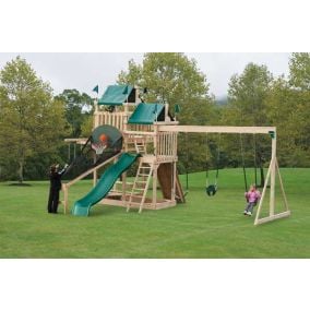 Amish Made Backyard Playstation Wooden Swing Set Model 1401