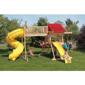 Amish Made Backyard Playstation Wooden Swing Set Model 1502
