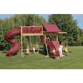 Amish Made Backyard Playstation Wooden Swing Set Model 1503