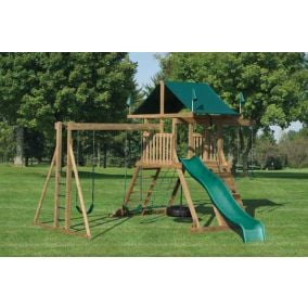 Amish Made Backyard Playstation Wooden Swing Set Model 1602