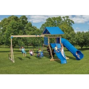 Amish Made Backyard Playstation Wooden Swing Set Model 1603