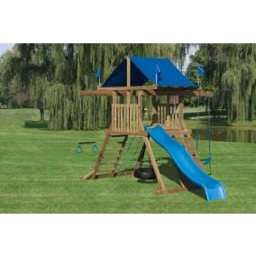 Amish Made Backyard Playstation Wooden Swing Set Model 1701