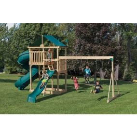 Amish Made Backyard Playstation Wooden Swing Set Model 1852