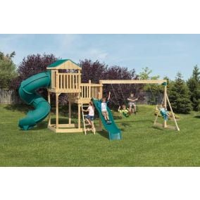 Amish Made Backyard Playstation Wooden Swing Set Model 1902