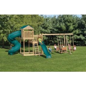 Amish Made Backyard Playstation Wooden Swing Set Model 1903