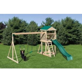 Amish Made Backyard Playstation Wooden Swing Set Model 702