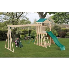 Amish Made Backyard Playstation Wooden Swing Set Model 703