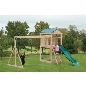 Amish Made Backyard Playstation Wooden Swing Set Model 802