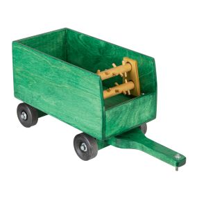 Amish Made Wooden Toy Forage Wagon - Green