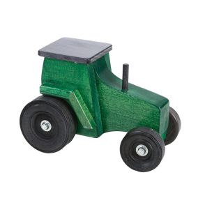Amish Made Wooden Toy Farm Tractor - Green