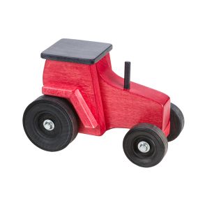 Amish Made Wooden Toy Farm Tractor - Red