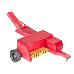 Amish Made Wooden Toy Hay Baler - Red