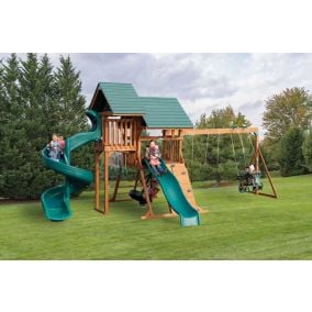 Amish Made Backyard Playstation Wooden Swing Set Model 1605