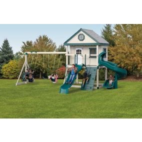 Amish Made Backyard Playstation Model 214 PlayHouse Swing Set