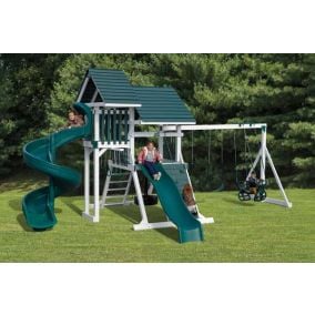 Amish Made Backyard Playstation Vinyl Swing Set Model 264