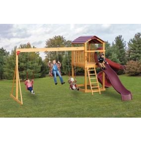 Amish Made Backyard Playstation Wooden Swing Set Model 806