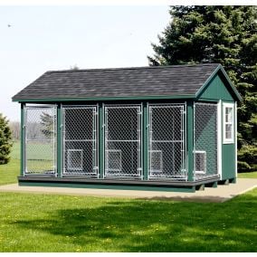 4 Run Commercial Kennel - 10x16