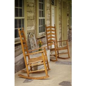 Amish Made Ash Wood Ladderback Rocker
