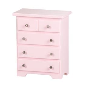 Amish Made Doll Chest of Drawers - Pink
