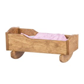 Amish Made Doll Furniture Cradle - Harvest