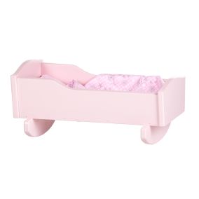 Amish Made Doll Furniture Cradle - Pink
