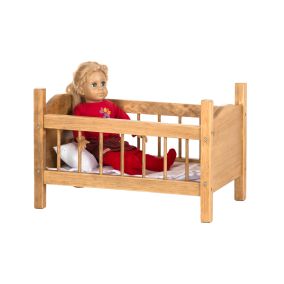 Amish Made Doll Furniture Crib - Harvest