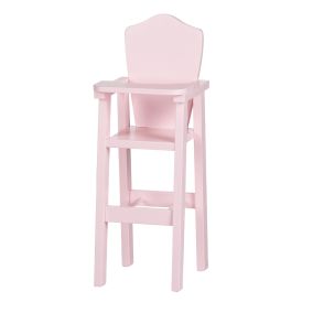 Amish Made Doll Furniture High Chair - Pink