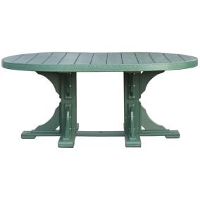 Oval Polywood Patio Table - Green