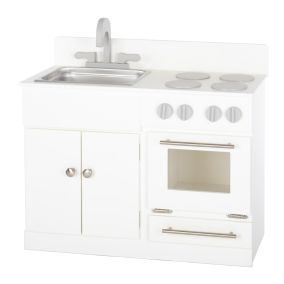 Amish Made Kids Wooden Sink & Stove Play Set - White