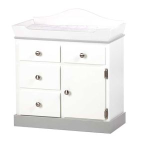 Amish Made Wooden Play Furniture Changing Table - White & Gray