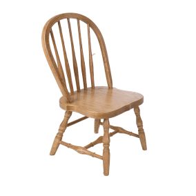 Amish Made Child's Bow Back Chair - Harvest