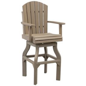 Swivel Patio Bar Chair - Weathered Wood