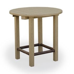 Amish SeaAira Polywood Side Table Weatherwood and Brown