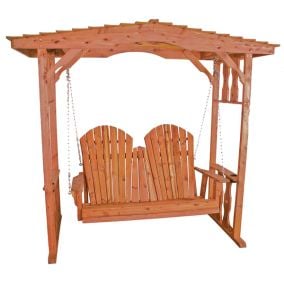 Amish Made Cedar 4' Adirondack Swing Arbor