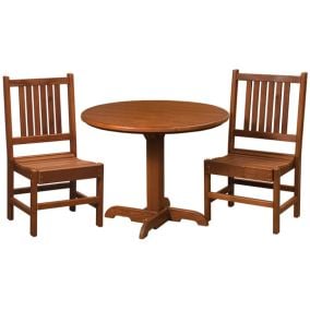 Amish Made Cedar Round Table Set with Side Chairs