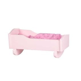 Amish Made Doll Furniture Cradle Pink