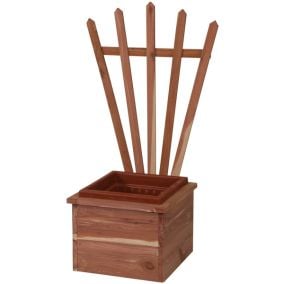 Amish Made Cedar Fan Planter
