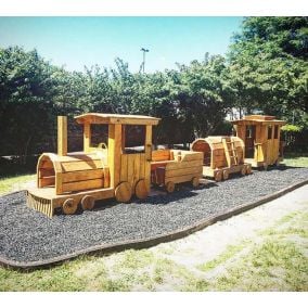 Amish Made 4 Piece Train Set Playground