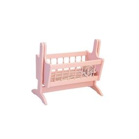 Amish Made Doll Pink Swinging Cradle