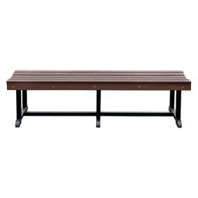 Amish Made Poly Heritage 68in Patio Bench - Tudor Brown on Black