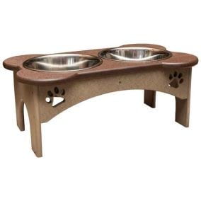 Amish Made 8in Elevated Dog Bowl Feeder Tray