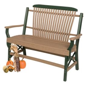 Amish Poly Bentwood Garden Bench