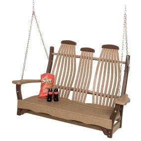 Amish Outdoor Poly Bentwood Porch Swing